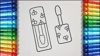 How to Draw and Color Fun Makeup Tools   Tools Drawing and Coloring Pages for Kids#makeupdrawing