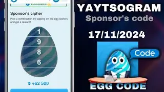 Yaytsogram - Egg Cipher Code 17/11/2024 | Break the egg to win $TONs