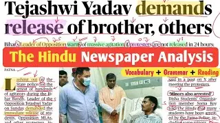 The Hindu Newspaper Analysis Today | How to improve English Reading | Grammar + Vocab + Reading 