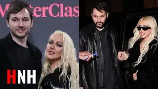 Christina Aguilera and Matthew Rutler Twin in Black for Romantic Paris Fashion Week Night Out