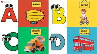 ABC Alphabet with Vehicles! 🚗✈️ | Fun A to Z Vehicle Song for Kids | #abcd #kids