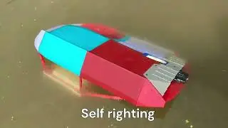 M-Jet 35 powered self righting RC Drift boat prototype testing