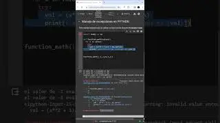 Manejo de Excepciones en PYTHON #python #programming #exception