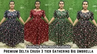 Delta Crush Gathering Puff Sleeve Umbrella Gowns #maternity #feeding #puffsleeves #maternitywear  