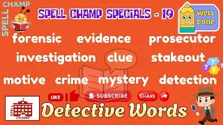 🆕 English Spelling Words - Detective Words Spelling List 1  - Specials 19
