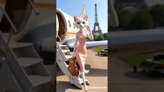 Classy Cat Takes Paris 🐾✨| Red Carpet Moments & Eiffel Dreams #animation #cuteanimals#cartoon #paris