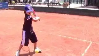 David, Russia, starting tenis at Vilas Academy Mallorca, Spain.