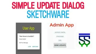 Update dialog sketchware | Admin And User app update sketchware how to show update dialog sketchware