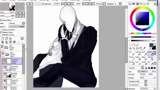 【SpeedPaint】Hug me..please | Slendy X jeff