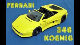 FINiSHED FERRARI 348 F-48 KOENiG GiALLA YELLOW 1/18 RESTORATiON BY G.M.C.-COLLECTiON