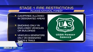 Plumas National Forest putting Stage One fire restrictions into effect