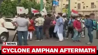 Amphan Aftermath: Left Front Organization Stages Protest Outside Power Supply Centre In Kolkata