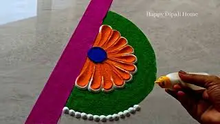 2 Diwali Big Rangoli Design | Rangoli half circle Designs | Happy Diwali Rangoli | Diwali Rangoli 