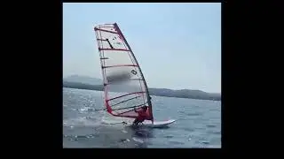 #windsurfing  Techno293 #sailing Upwind. Holding Up Haul. Playback speed 70%
