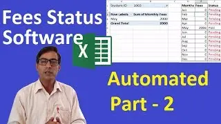 Fully automated fees status and print receipt in excel in hindi part - 2 | Fees status software