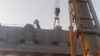 Launching of 40 m long PSC I Girder 