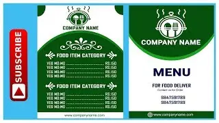 How to Design Restaurant Menu in Photoshop Tutorial