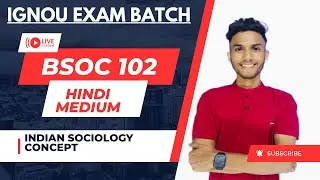 BSOC 102 HINDI | INDIAN SOCIOLOGY | Important question | BA HONOURS | IGNOU WALAY