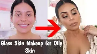 Glass Skin Makeup for Oily Skin 😍 | Shine-Free Korean Glow