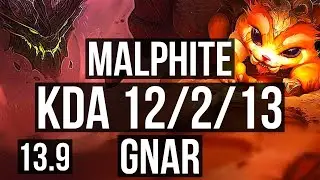 MALPH vs GNAR (TOP) | 12/2/13, Rank 7 Malph, Legendary | TR Challenger | 13.9