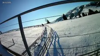 SkiGyimes alpine coaster ride in winter
