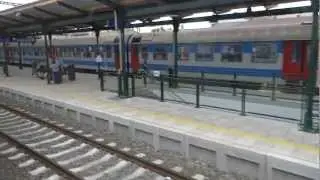 Train leaving Prerov, Czech Republic