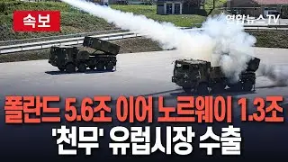 [🔴속보] 다연장 로켓 '천무', 유럽시장 잇단 진출…폴란드 5.6조 이어 노르웨이 1.3조 수출 / 연합뉴스TV(YonhapnewsTV)