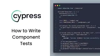 How to write component tests with Cypress