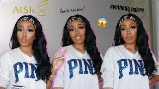 SUPER BOMB SYNTHETIC HEADBAND WIG | AISI BEAUTY HAIR REVIEW | Gamesia Tate