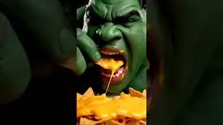 Hulk eating cheese nachos in parallel universe ASMR