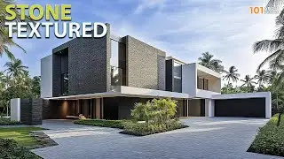 Modern Minimalist Luxury Home Design Textured Stone Fa&ccedil;ade Trends