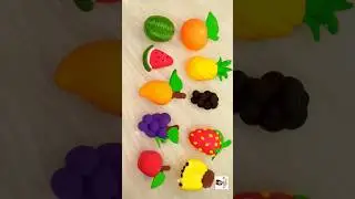 How to make fruits with clay🤩😍   #shorts