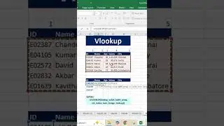 How to use Vlookup Function in Tamil | Excel Tamil