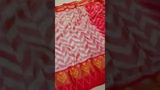 Off White & Red Pochampally Soft Silk Saree | Classic Elegance Never Fades ✨ #shorts  #sareelove