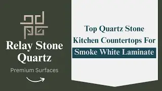 Top 4 Quartz Stone Kitchen Countertops for Smoke White Laminate of Kitchen Cabinets.