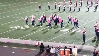 2018 West Aurora Color Guard. Halftime