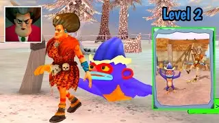 Scary Teacher stone age - monkey trouble level 2 gameplay | Pro gamer