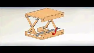 Wood Scissor Lifting Table