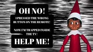 Brown Elf on the Shelf Idea-Stuck inside the TV