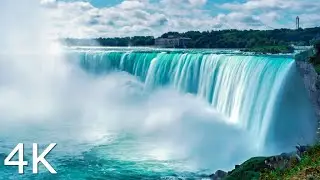 4K Ambience | 3 HOURS Relaxing Sounds of Niagara Falls | White Noise Sleep Calm