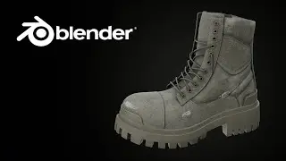 Modeling Balenciaga Strike Boots in Blender┃Full Process