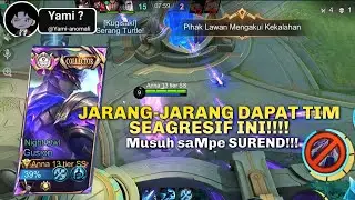 Tim Random Super Agresif! Musuh Auto Surrender | Gusion Gameplay MOBILE LEGENDS 