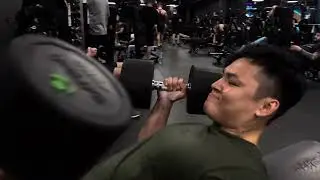 2024 New Year first Chest day in Bucharest, Romania, downtown fitness 2, 60kg incline dumbbells 55kg