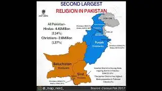 Second Largest Religion in Pakistan......#maps #viral #religion #pakistan ....