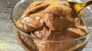 Chocolate Banana Ice Cream! Just mix everything in a blender and you’re done!