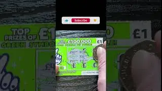 &pound;100,000 Green DOUBLER UK Scratch Card