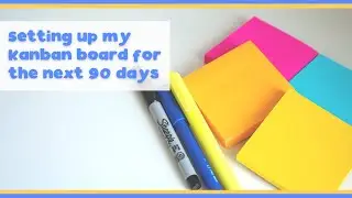 How I set up my Kanban board for Q1 // 2022 90 day goal planning | visual task management tips