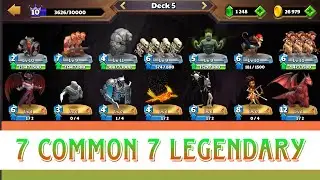 castle crush 7 common 7 legendary card use ||#castlecrush