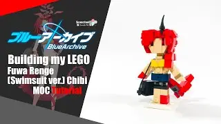 LEGO Blue Archive Fuwa Renge (Swimsuit Ver.) Chibi MOC Tutorial | Somchai Ud