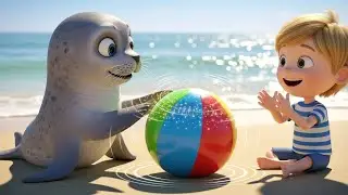 Baby Seal Balanced the Beach Ball 🦭🏖️ | Funny Toddler Song | Kids Rhymes